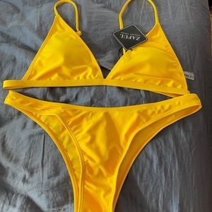 Zaful yellow two piece